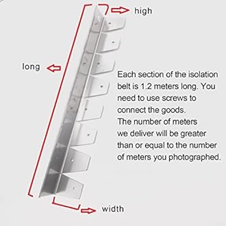 ZXNQ Landscape Edging Border,with Anchoring Stakes Top Commercial Grade Plastic Garden Border,Stainless steel Premium Yard Edging Fence,100 * 50*thickness 0.5mm,2m