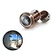 TOGU TG2814YG-AC Brass UL Listed 220-degree Door Viewer with Heavy Duty Privacy Cover for 1-3/8" to 2-1/6" Doors, Antique Copper Finish