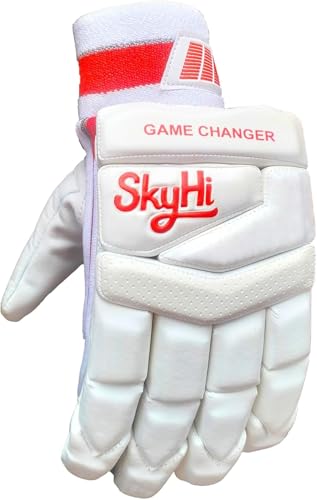 Skyhi Game Changer Cricket Batting Gloves | Lighweight Leather Cricket Batting Gloves for Mens Right Hand and Left Hand Batsman (Right Hand) - Thumbnail 5