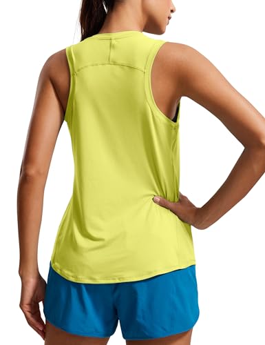 Image of CRZ YOGA Lightweight Racerback Tank Top | Workout, Moisture Wicking, Classic Fit, Hip Length, Reflective Spots, Sleeveless Shirts for Women