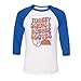 Turkey Scrubs and Rubber Gloves Three-Quarter Raglan Sleeve Baseball Shirt Unisex X-Large White/Royal