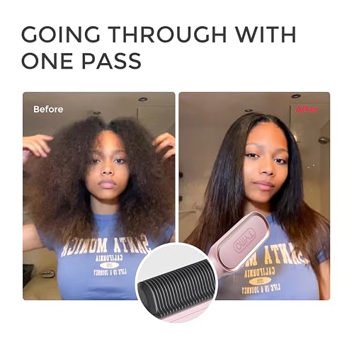 image for Hair Straightener Brush, TYMO Ring Hair Straightener Comb Straightenin