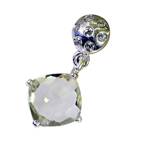 Vert améthyste pendentif argent femmes collier chakra et pierre de naissance