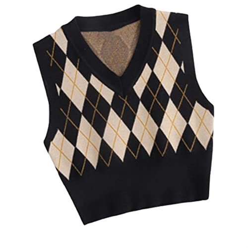 Pull imprimé veste col V pour un style casual d'automne