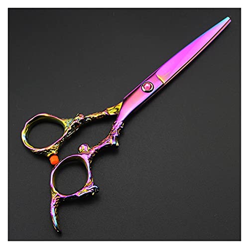 Ciseaux de barbier amincissants violets de 6 pouces pour désépaissir