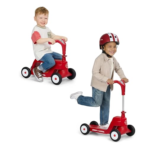 Radio Flyer Scoot 2 Scooter for Kids Ages 1-4 Red Toddler Ride On Toys