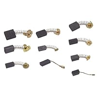 Alnicov 40er-Pack Ersatzkohlebürsten Für Elektrowerkzeuge, 10 Größen, Universal-Bohrer, Sägeschleifer, Langlebiges Graphitmaterial, Geflochtener Kupferdraht, PVC-Aufbewahrungsbox