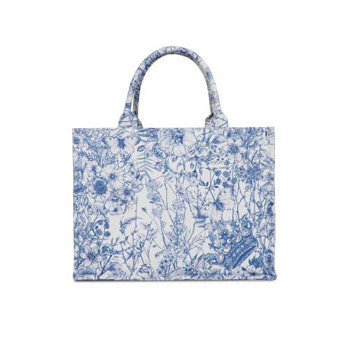 Golden Cactus Tote Bag (L) For Women, Aesthetic Floral Lightweight Cotton Canvas Shopping Laptop Work Overnight Travel Weekender Yoga #TOP1