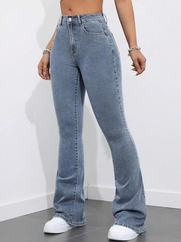 Image of KOTTY Women's Flared Jeans|High Waist Bootcut|Wide Leg|Bell Bottom Denim for Trendy & Comfortable Fit