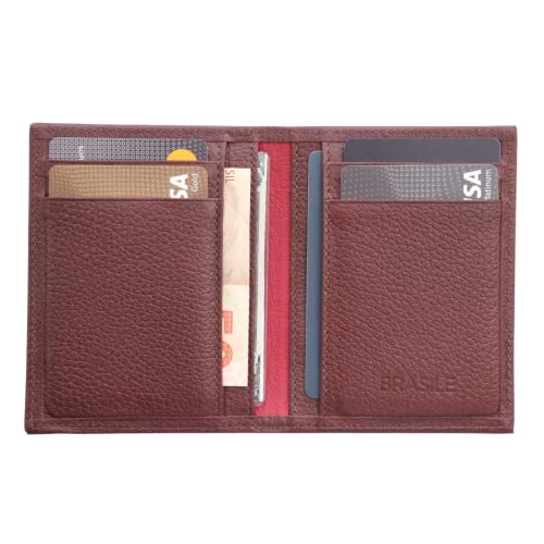 Carteira Feminina Slim Couro Legítimo (Marrom)