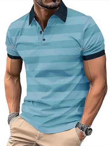 T-shirt rayé pour homme vêtements à manches courtes basique en taille M