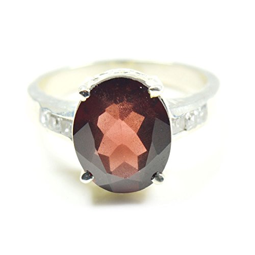 Bague grenat rouge naturel argent sterling pour trouver enfin votre taille de H à Z