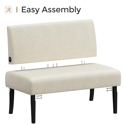 Image of Yaheetech Small Loveseat Armless Sofa Chair with USB Ports, Beige