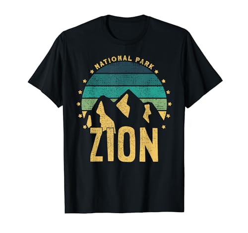 Parque Nacional Retro Zion Parque Natural Zion US Vintage Zion Camiseta
