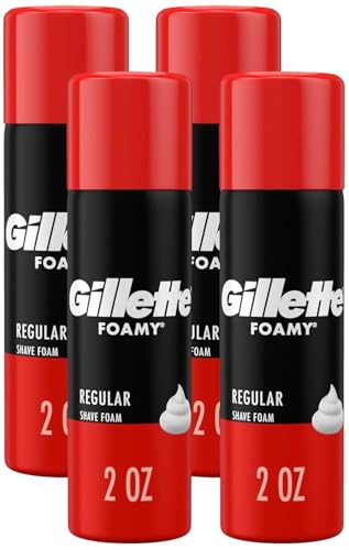 Gillette Foamy Regular Shaving Foam, 2 oz (Pack of 4) White image 2