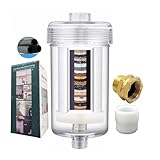 ZHYUUAX 1 Micron Washing Machine Water Filter, Washer Water Filter System, For Washing Machine, Shower, RV,  99.5% Removal of Chlorine Fluoride, Heavy Metals, Odor, Reusable Carbon Shower Filter