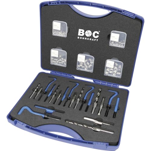 Bohrcraft Jg. reparadores de roscas, maleta de plastico GR-512 130-uds. //M5-M12