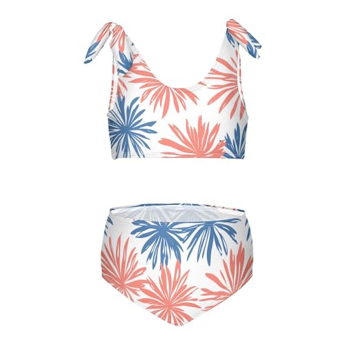 KLL 4th July American Independence Day Girls 2 Pieces Bikini Set Scoop Neck Swimsuits Swimming Suits Cute Shoulder Strap
