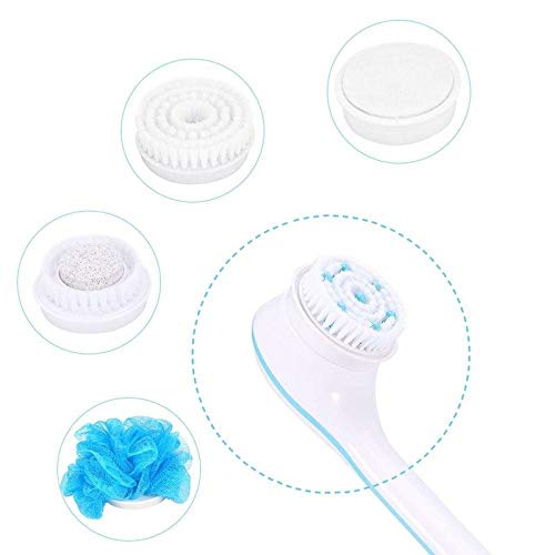 SWAMEY-5-in-1-Electric-Bath-Spin-Spa-Massage-Shower-Brush-Cleaning-System-with-Long-Handle-White-and-Blue