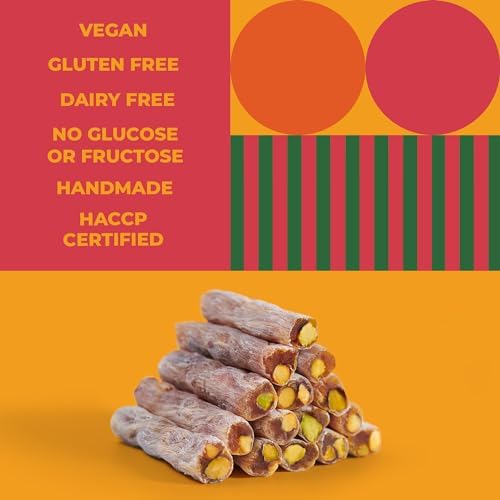 Turkish Delight by Zest Delites, Luxury Vegan Snacks with 30% Pistachio, Traditional Vegan Gift Basket, Turkish Delight Candy, Orange, Pomegranate, Vanillin, Black Mulberry, 16 oz