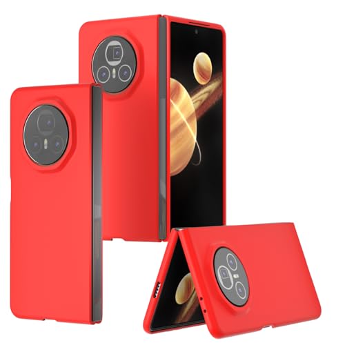 Hauw Funda para Honor Magic V3,Carcasa de Teléfono Plegable Antideslizante Ultradelgada para PC Dura para Honor Magic V3,Rojo