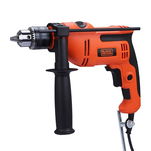 BLACK+DECKER BED550-IN 550 W, 13mm Corded Variable Speed Ergonomic Reversible Hammer Drill with Lock On Button For Home & DIY Use for Masonry, Steel & Wood, 1 Year Warranty, ORANGE & BLACK - Image 12 thumbnail