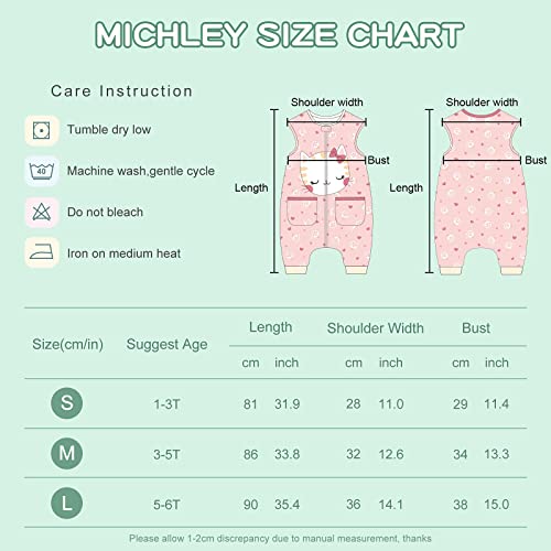 Image of MICHLEY Unisex Baby Wearable Blanket Autumn Winter Toddler Sleeveless Sleeping Bag with Feet,Cat,1-3T