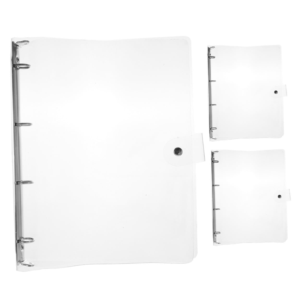 Homoyoyo 3 pezzi Cartelline Trasparenti con Organizer Multiuso per Documenti Ufficio Custodia Raccoglitore Anelli Semplice e Resistente per Casa Scuola e Lavoro
