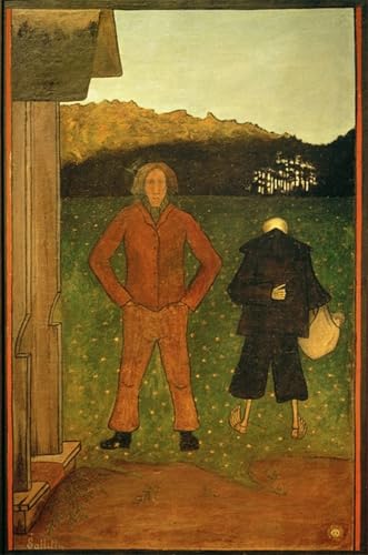 Tableau Impressions d'art Mural La mort et le fermier Par simberg Toile Retro 60x90cm