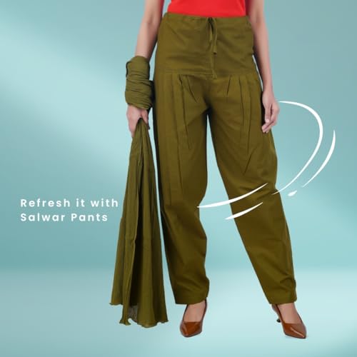 Image of Happy Bunny Salwar Pant - Modern Style Pure Cotton for Women - Ethnic Semi Patiala Trouser - Office,Home - All Day Comfort Wear with Drawstring