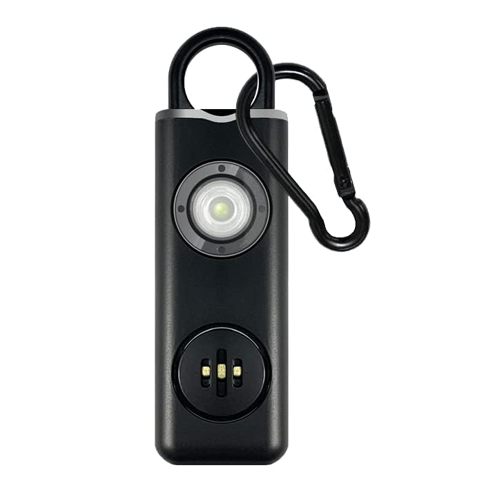 Allarme di sicurezza personale ricaricabile per donne, sirena da 130 dB con luce stroboscopica e torcia elettrica, portachiavi autodifesa per ragazze, anziani e sicurezza notturna, compatto e facile