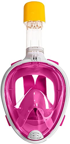 olpad Snorkel Mask with Latest Dry Top Breathing System,Fold 180 Degree Panoramic View Full Face Snorkel Mask Anti-Fog Anti-Leak with Camera Mount,Snorkeling Gear for Adults and Kids(L/XL)