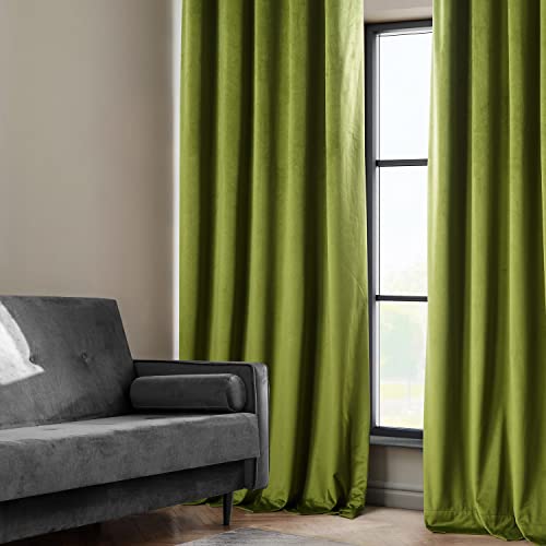 HPD Half Price Drapes Heritage Plush Velvet Curtains 96 Inches Long Room Darkening Curtains for Bedroom & Living Room 50W x 96L - Image 3