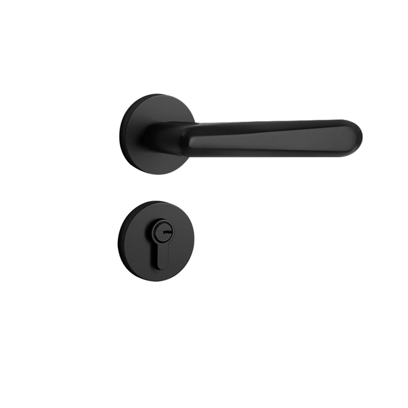 NYRXRYTCA Black Door Lock Indoor Silent Lock Home Anti-Theft Bedroom Indoor Wooden Door Lock Split Handle Magnetic Lock(5845 mechanical lock body)