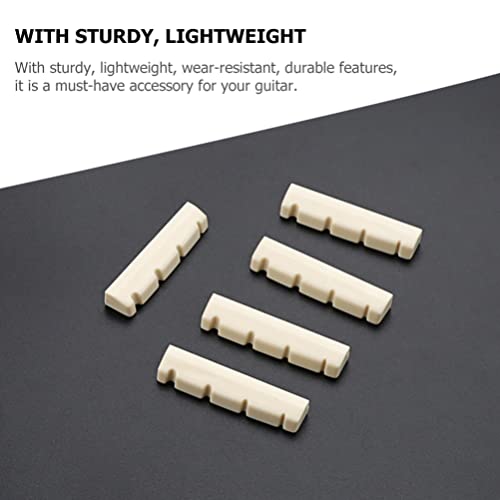 Vaguelly Bass 5Pcs Plastic Slotted Guitar Nuts Electric Guitar Nut Guitar Instrument Accessories Precision Instruments #TOP7