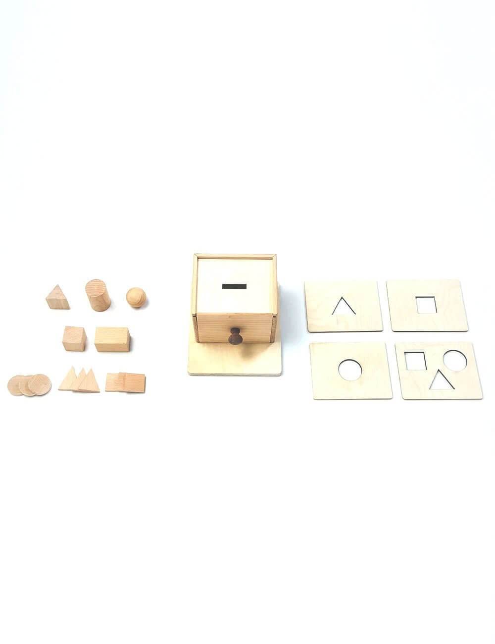 Ariro Permanence Wooden Box | Sorting Toy Set with 5 Different lids for Variation | 13 Solid Elements for Different Grasps | for Boys & Girls of Age 8M to 2yr