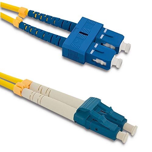 Patchcord SC/UPC-LC/UPC SM Qoltec de 1m para redes de fibra óptica estables