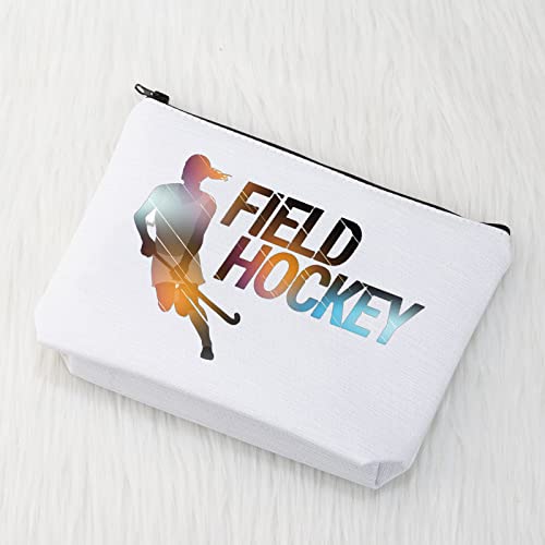 Field Hockey Gift for Women Makeup Bag Field Hockey Player Gift Field Hockey Girls Gift Field Hockey Lover Gift Cosmetics Bag (Field Hockey Bag) - Image 4