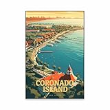 Reiseposter Coronado Island San Diego Kunstlandschaft 