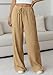 PRETTYGARDEN Womens Palazzo Pants Summer Fashion 2026 High Waisted Wide Leg Drawstring Flowy Beach Trousers with Pockets (Khaki,X-Large)