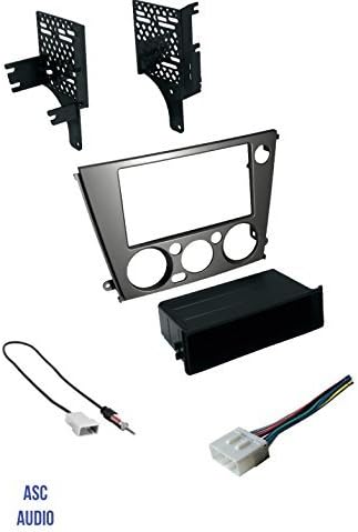 ASC Audio Car Stereo Radio Install Dash Kit, Wire Harness, and Antenna Adapter to Add an Aftermarket Radio for 2005 2006 2007 2008 2009 Subaru Legacy + Outback with Manual Climate Control