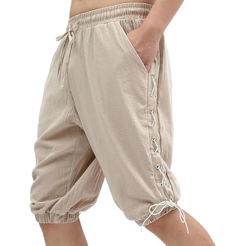 Pantalones cortos de pirata para festivales medievales y recreación colonial