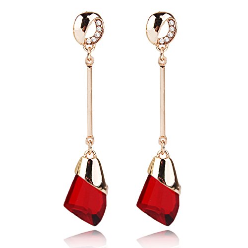 Shining Diva Fashion AAA Quality 18k Gold Plated Crystal Earrings For Women & Girls