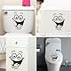 2 Stück Wc Aufkleber, Wc Deckel Aufkleber Sticker Mit Smiley Gesicht, Pvc Wasserdicht Aufkleber Toilette Lustig Karikatur, Toilette Abnehmbare Diy Aufkleber, Für Badezimmer, KüChe, Wandaufkleber usw