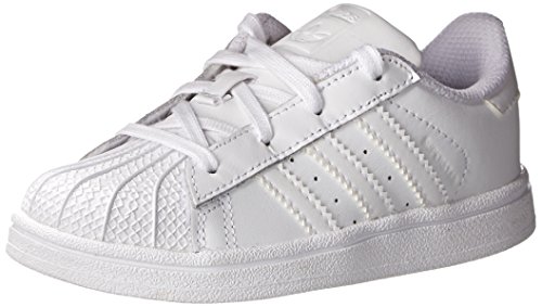 adidas Originals Superstar Foundation I Kids Shoe (Infant/Toddler),White/White/White,6 M US Toddler