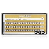 LASHVIEW 0.10mm 10 Root 8mm Short Knot-free Soft Individual Rapid Cluster Eye Lashes Grafting False Eyelashes Individual False Eyelashes Natural Long Mink Fake Eyelashes Extension Handmade