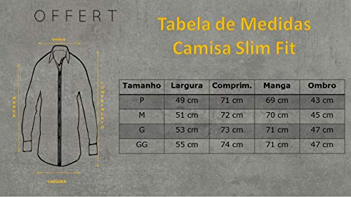 CAMISA JEANS PREMIUM MASCULINA SLIM FIT OFFERT (G)