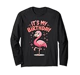 Photo Gallery fun pink flamingo, it s my birthday cute animal lover maglia a manica Photo Gallery fun pink flamingo, it s my birthday cute animal lover maglia a manica