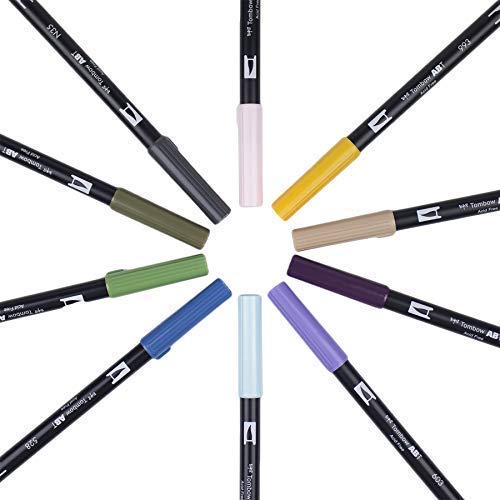 Tombow 56197 Dual Brush Pen Art Markers, Desert Flora, 10-Pack. Blendable, Brush And Fine Tip Markers #TOP5