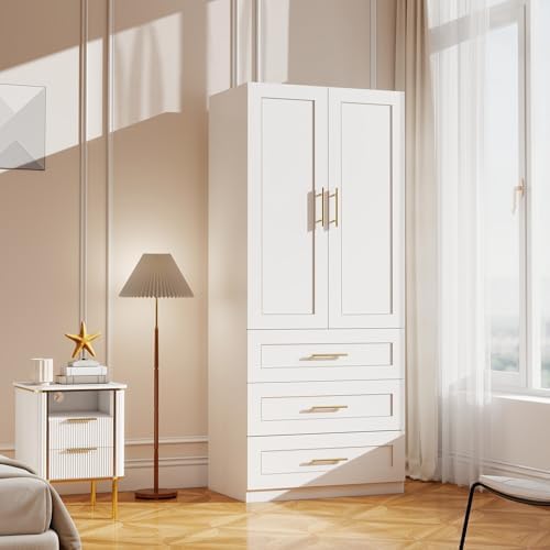 White Wardrobe with 2 Doors: 7...